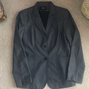 Express Black Denim Print Blazer